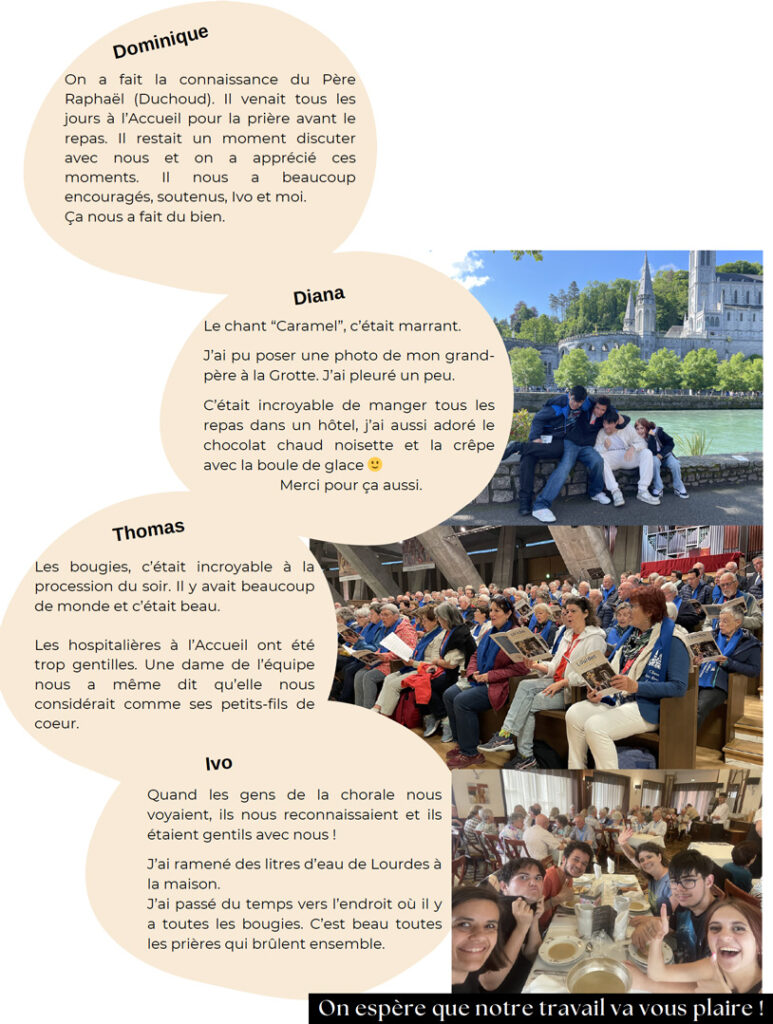 MESSAGE DES 4 JEUNES DU CSSP